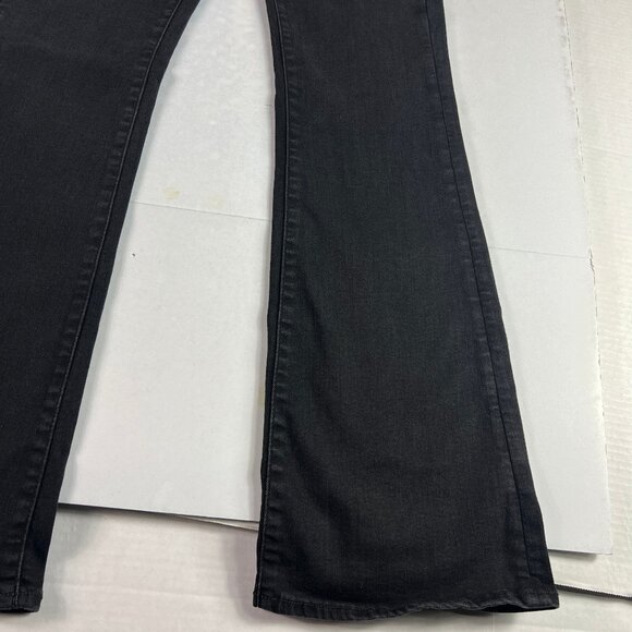 American Eagle Jeans Womens 29x32* Low Rise Skinny Kick Boot Black Denim Tag 4 L - Picture 5 of 16